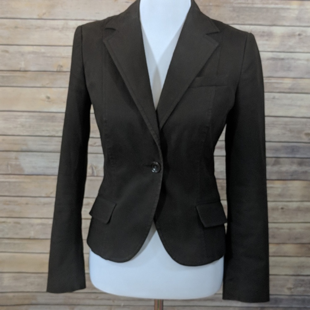 Like New Zara basic DARK BROWN Blazer size S